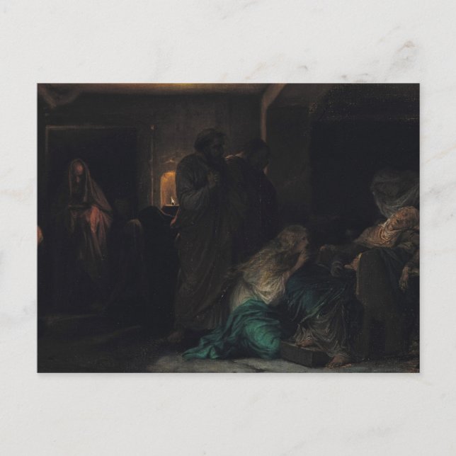 Virgin Fainting, 1856 Vykort (Framsida)