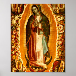 Virgin från Guadalupe Vår Dam Mor Mary Poster