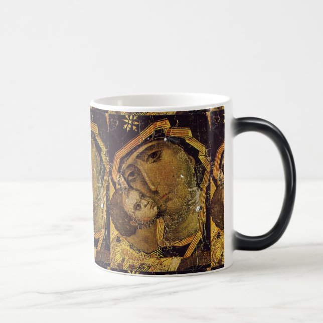 Virgin från Kiev Ukraina Madonna MorphingMug Close Magisk Mugg (Höger)