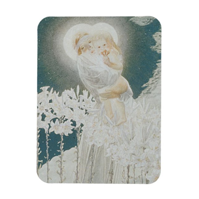 Virgin från Lilies Magnet (Vertikal)