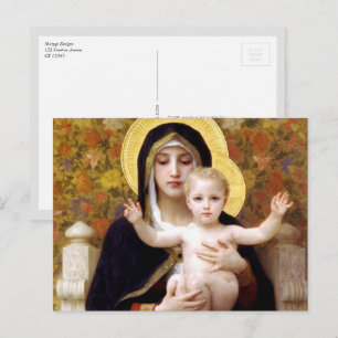 Virgin från Lilies, William-Adolphe Bouguereau Vykort