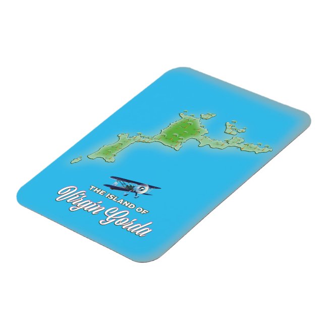 Virgin Gorda Karta Magnet (Vänstra Sidan)