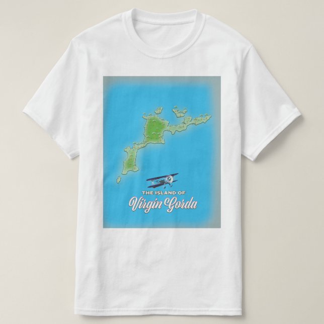 Virgin Gorda Karta T Shirt (Design framsida)