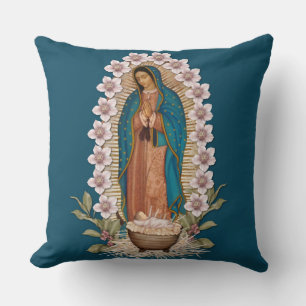 Virgin Guadalupe, katolsk jul Baby Jesus Kudde
