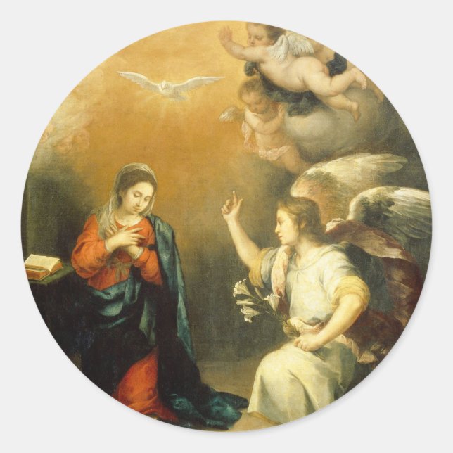 Virgin-Helgdag Runt Klistermärke (Framsida)