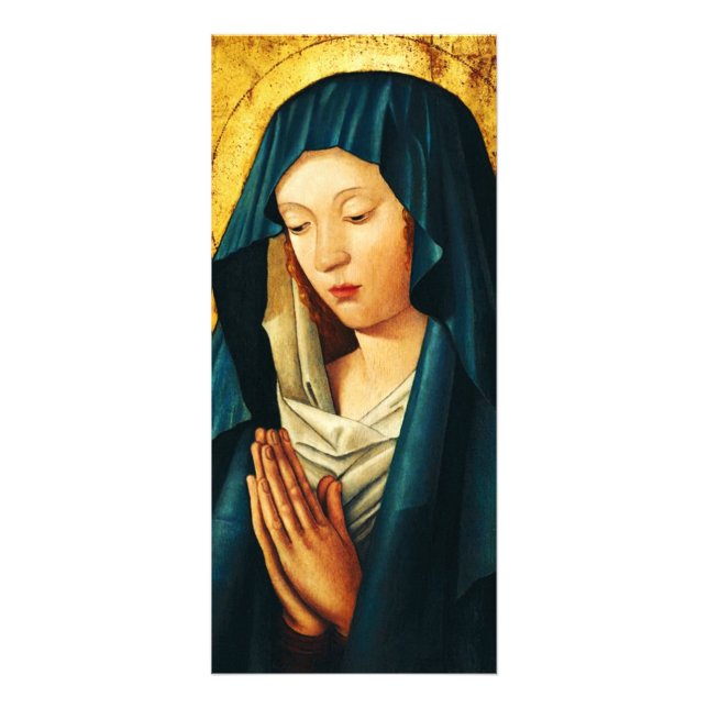 Virgin i bönen Riga Reklamkort (Framsidan)