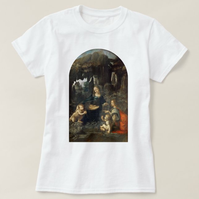 Virgin i Sten, Leonardo da Vinci T Shirt (Design framsida)