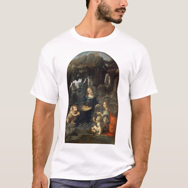 Virgin i Sten, Leonardo da Vinci T Shirt (Framsida)