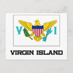Virgin Island Flagga Vykort