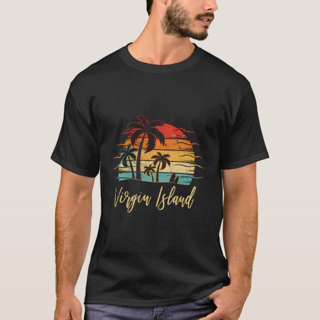 Virgin Island Vintage  av sommarventilation T Shirt (Framsida)