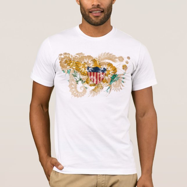 Virgin Islands flagga T-shirt (Framsida)