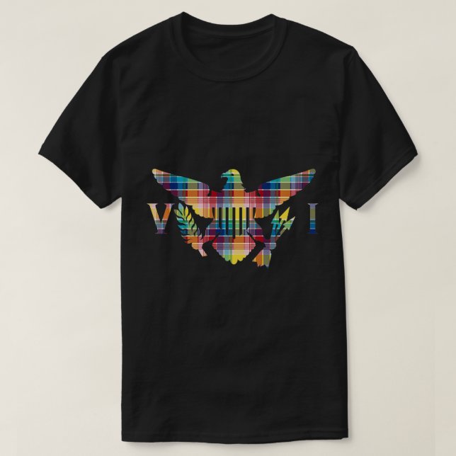 Virgin Islands Madras VI Flagga Premium T-Shirt (Design framsida)