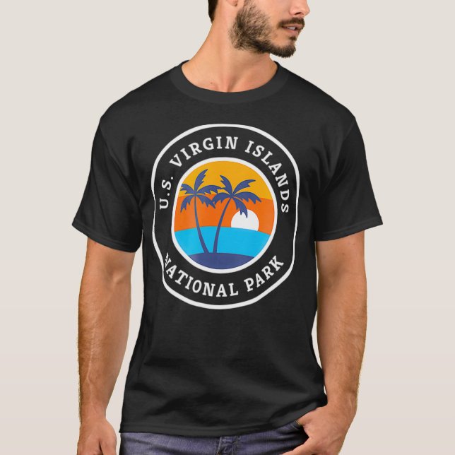 Virgin Islands National Park Retro T Shirt Nationa (Framsida)