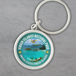 Virgin Islands National Park Rund Silverfärgad Nyckelring