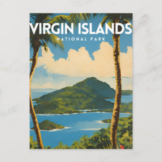 Virgin Islands National Park Travel Poster Vykort
