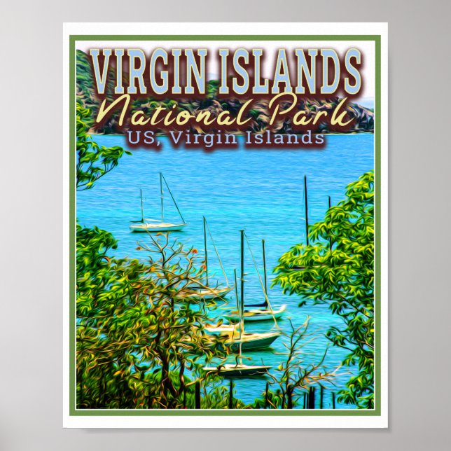 VIRGIN ISLANDS NATIONAL PARK - US VIRGIN ÖARNA POSTER (Framsidan)