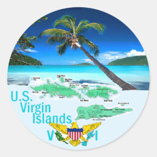 VIRGIN ISLANDS RUNT KLISTERMÄRKE