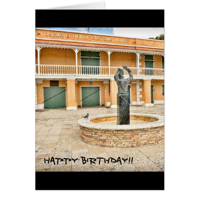 Virgin Islands St. Croix USVI Grattis på födelseda Hälsningskort (Framsidan)