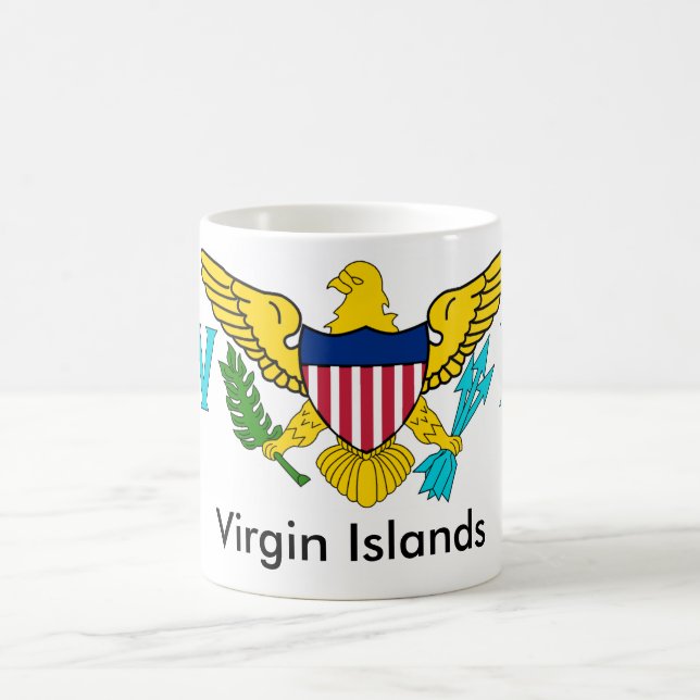 Virgin Islands statlig flaggamugg Kaffemugg (Center)
