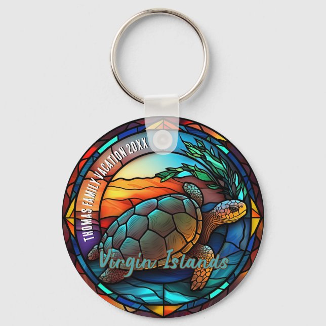 Virgin Islands Vacation Souvenir  Nyckelring (Framsida)