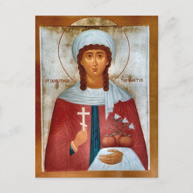 Virgin Martyr Dorothy of Caesarea Icon Vykort (Framsida)