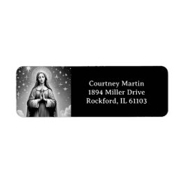 Virgin Mary Adress-etikett Returadress Etikett