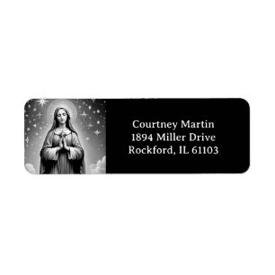 Virgin Mary Adress-etikett Returadress Etikett