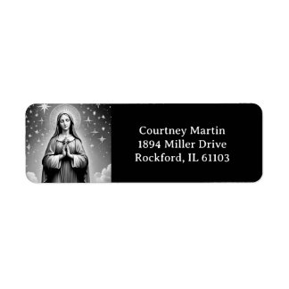 Virgin Mary Adress-etikett Returadress Etikett