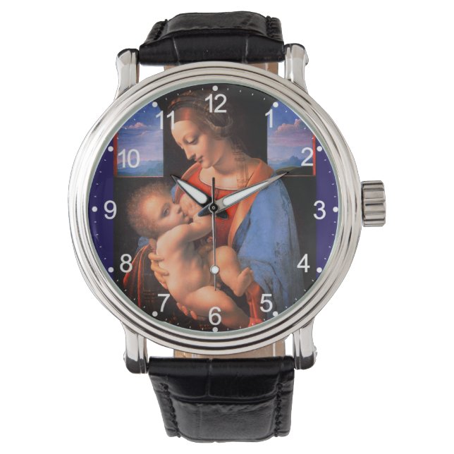 Virgin Mary ammar Kristus Child-324 Armbandsur (Framsida)