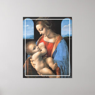 Virgin Mary ammar Kristus Child-324 Canvastryck