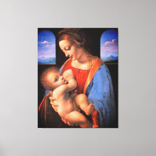 Virgin Mary ammar Kristus Child-324 Canvastryck