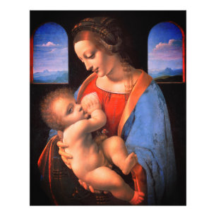 Virgin Mary ammar Kristus Child-324 Fototryck