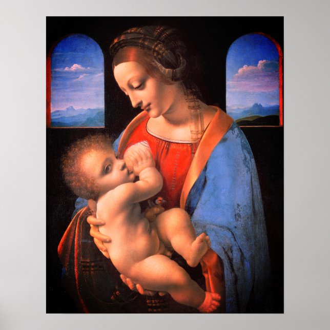 Virgin Mary ammar Kristus Child-324 Poster (Framsidan)