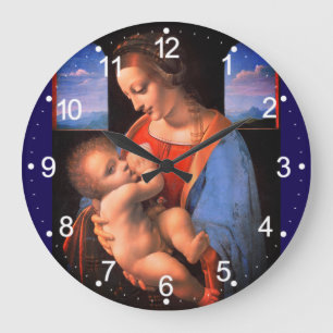 Virgin Mary ammar Kristus Child-324 Stor Klocka