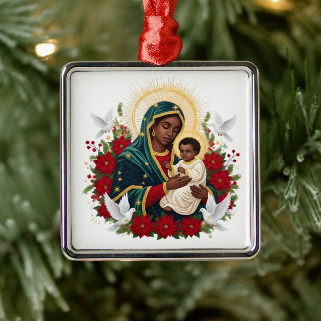 Virgin Mary and Baby Jesus Ornament (Träd)