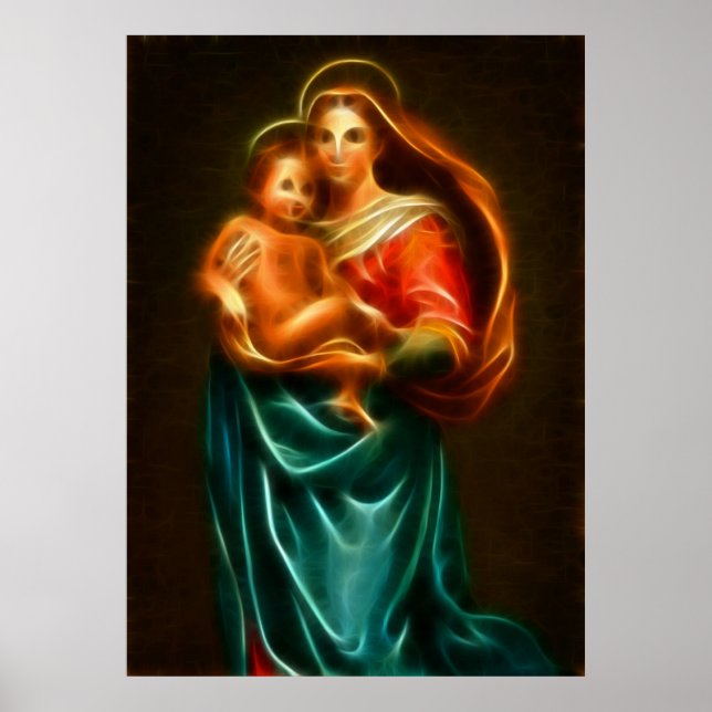 Virgin Mary And Baby Jesus Poster (Framsidan)