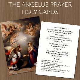 Virgin Mary Angelus Prayer, katolsk Annunciation Visitkort