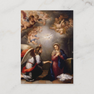 Virgin Mary Angelus Prayer, spansk Annunciation Visitkort