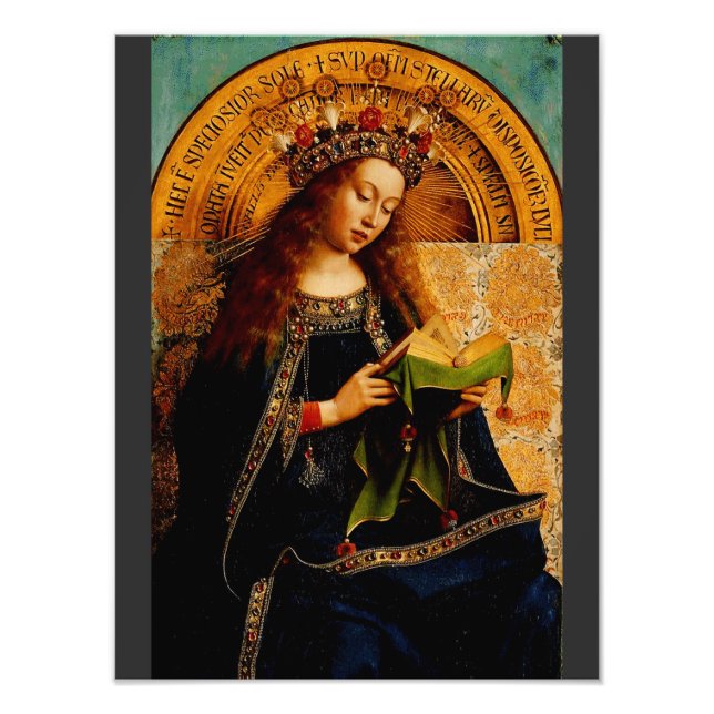 Virgin Mary av Jan van Eyck Fototryck (Framsidan)