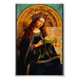 Virgin Mary av Jan van Eyck Fototryck