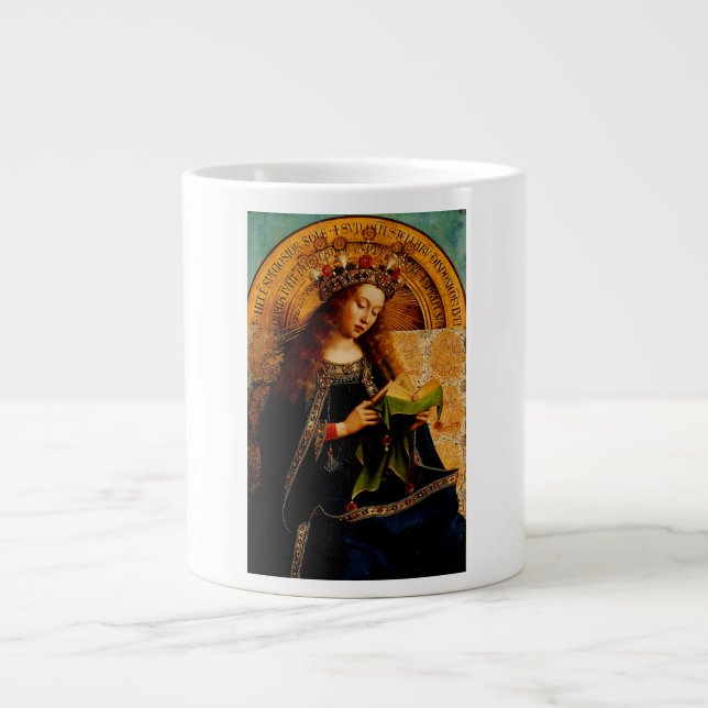 Virgin Mary av Jan van Eyck Jumbo Mugg (Framsidan)