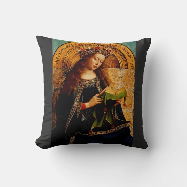 Virgin Mary av Jan van Eyck Kudde (Framsida)