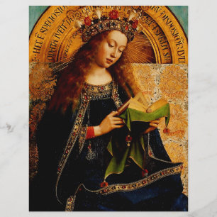 Virgin Mary av Jan van Eyck Reklamblad
