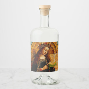 Virgin Mary av Jan van Eyck Spritflaskor Etikett