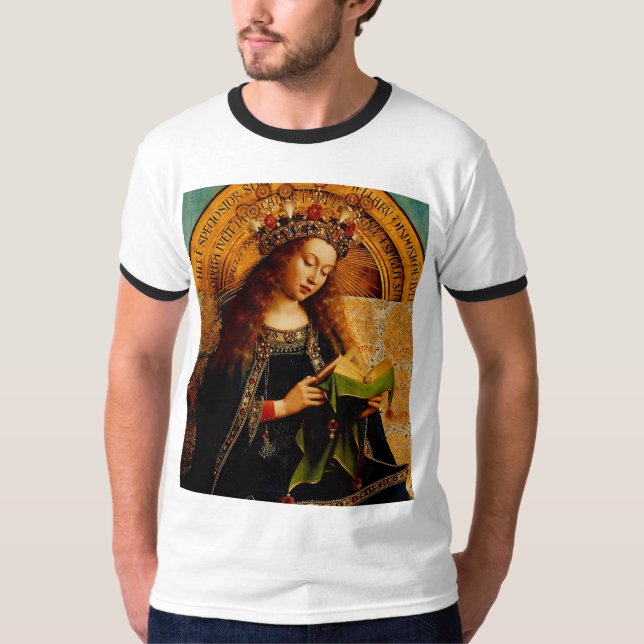 Virgin Mary av Jan van Eyck T Shirt (Framsida)
