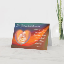 Virgin Mary, Baby Jesus & Bible Verse jul Helgkort