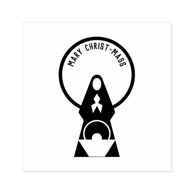 Virgin Mary Baby Jesus i Manger Stämpel (Tryck)