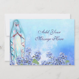 Virgin Mary Blating Message Greeting Card