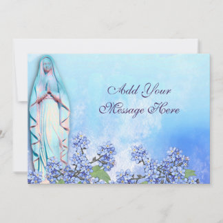 Virgin Mary Blating Message Greeting Card