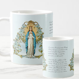 Virgin Mary Blommigt Religiösa Dam of Knock Kaffemugg